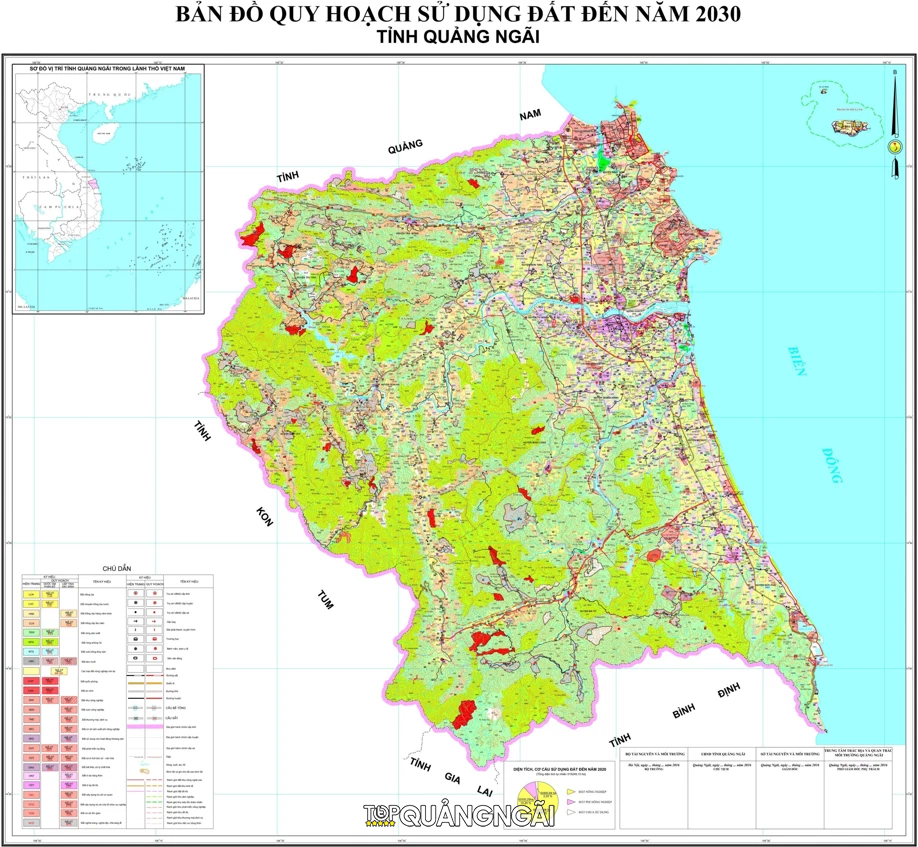 Bản đồ quy hoạch sử dụng đất tỉnh Quảng Ngãi đến 2030